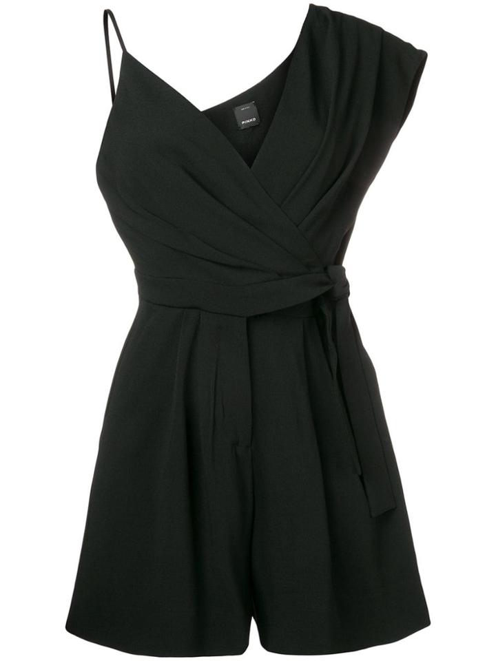 Pinko Asymmetric Playsuit - Black
