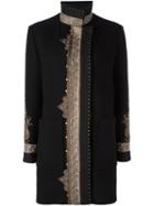 Etro Embroidered Pattern Sports Coat, Women's, Size: 42, Black, Silk/polyamide/copper