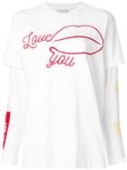Chiara Ferragni Love You Layered Sleeves T-shirt - White