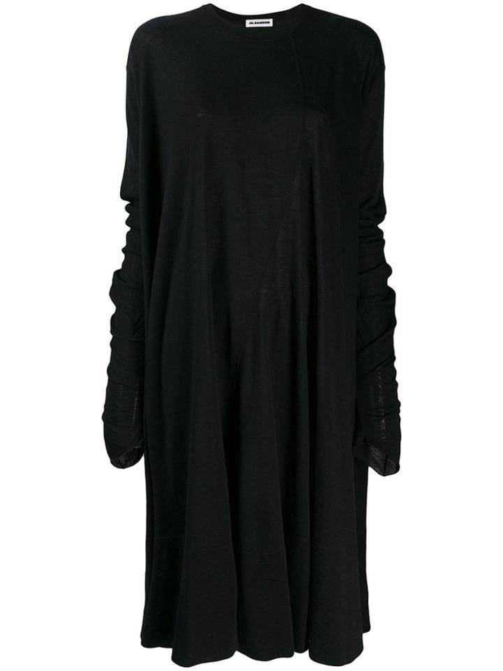 Jil Sander Oversized T-shirt Dress - Black