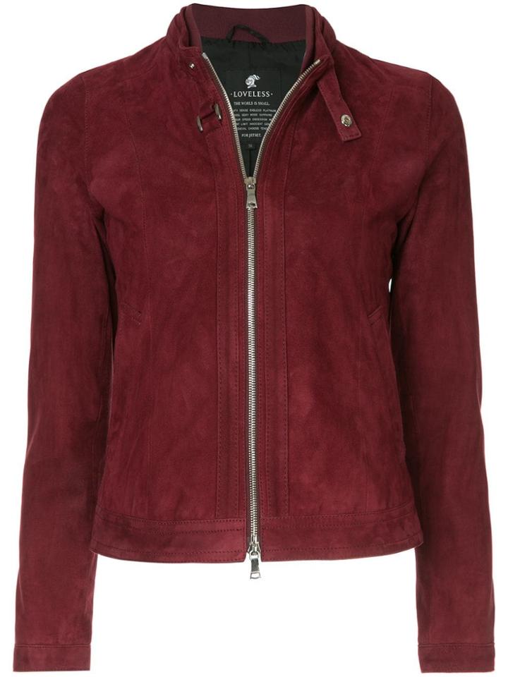 Loveless Round Neck Jacket - Red
