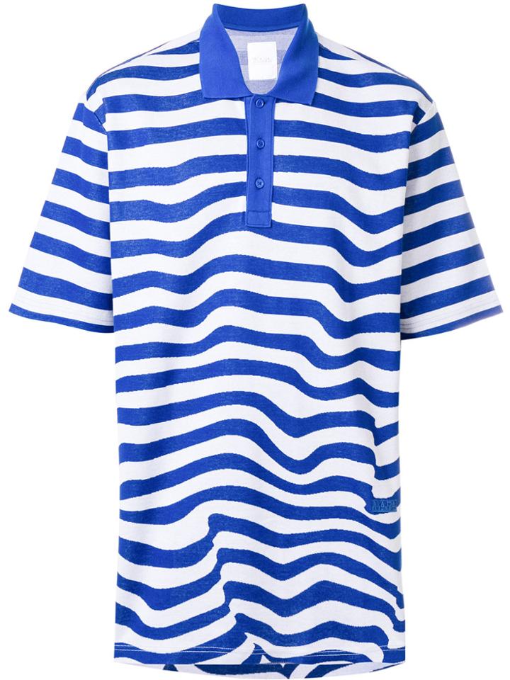 Napa By Martine Rose Striped Polo Shirt - Blue