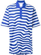Napa By Martine Rose Striped Polo Shirt - Blue