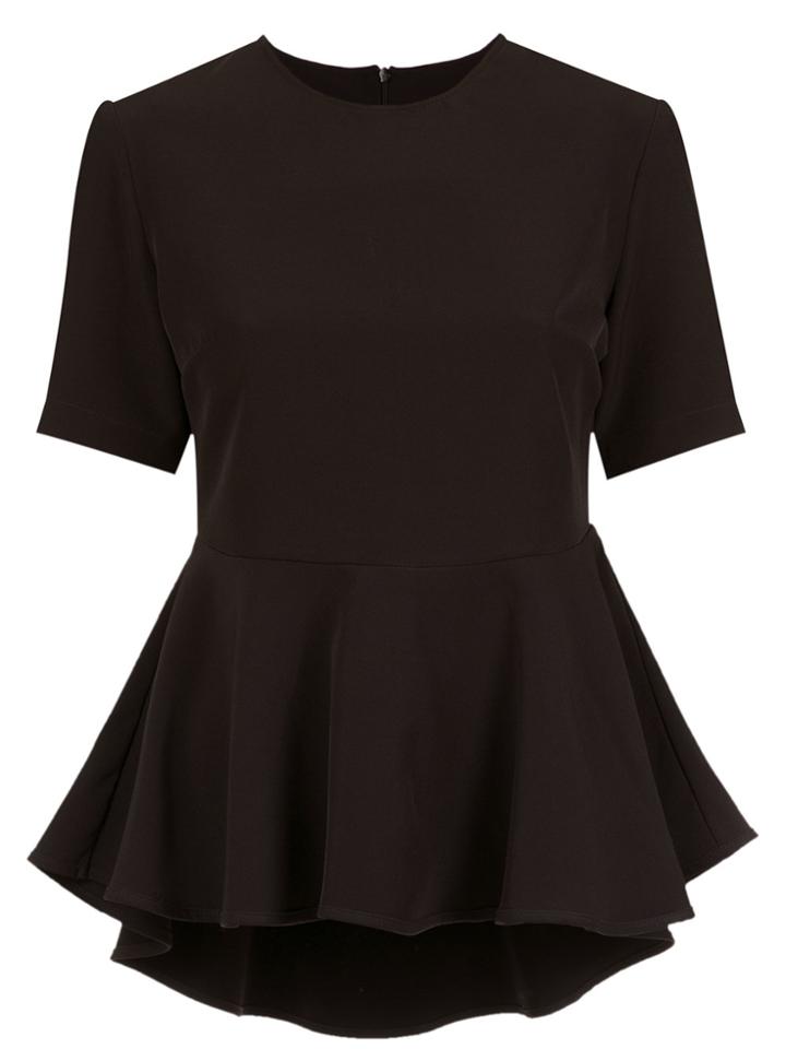 Olympiah Adagio Peplum Blouse - Black