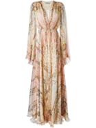 Etro Flared Floral Print Gown