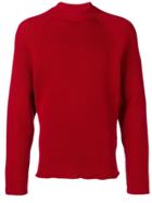 Jacquemus Mock Collar Knit Jumper - Red