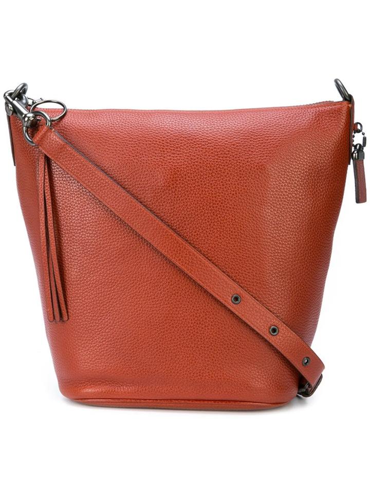 Coach Pebbled Bucket Tote - Brown