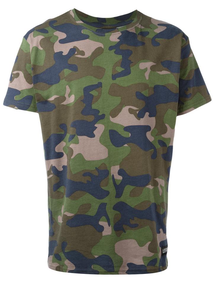 Les (art)ists Camouflage T-shirt, Men's, Size: Medium, Green, Cotton