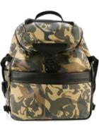 Alexander Mcqueen Tech Backpack, Green, Calf Leather/polyester