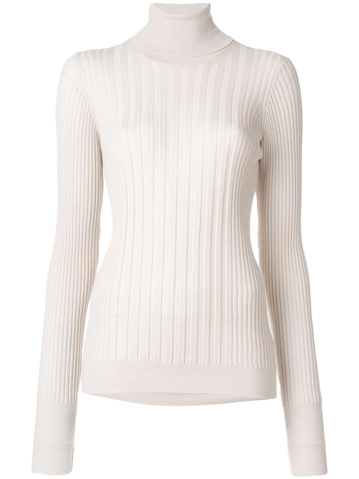 Maison Margiela Ribbed Turtleneck Sweater - Nude & Neutrals
