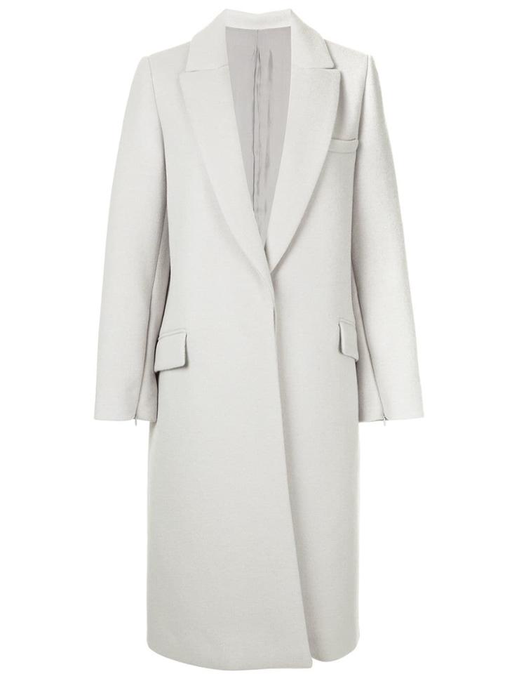 Le Ciel Bleu Single Breasted Coat - Grey
