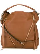 Rebecca Minkoff Zip Detail Shoulder Bag, Women's, Brown, Leather