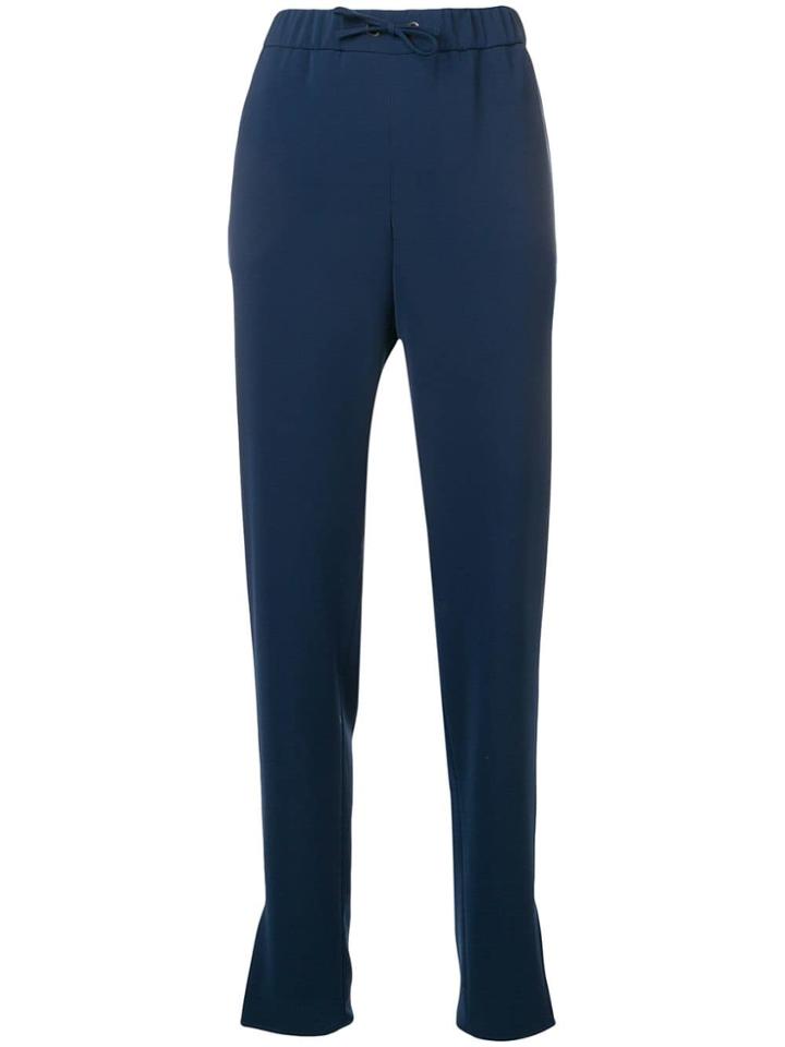 Akris Punto High Waisted Track Trousers - Blue