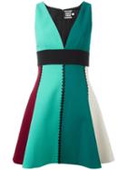 Fausto Puglisi V-neck Dress, Women's, Size: 44, Green, Acetate/viscose/wool