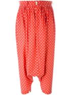 Comme Des Garçons Pre-owned Polka Dot Harem Trousers - Red