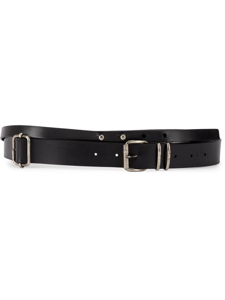 Ann Demeulemeester Adjustable Buckle Belt - Black
