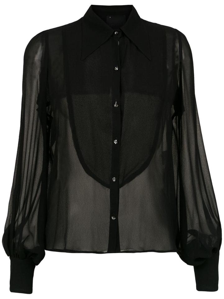 Andrea Bogosian Sheer Silk Shirt - Black