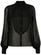 Andrea Bogosian Sheer Silk Shirt - Black
