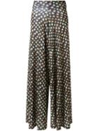 Blue Man Printed Palazzo Pants, Women's, Size: G, Yellow/orange, Lyocell