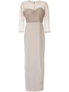 Sachin & Babi Mesh-embellished Gown - Neutrals