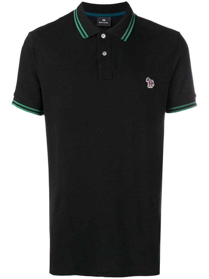 Ps By Paul Smith Short Sleeved Polo Shirt - Black