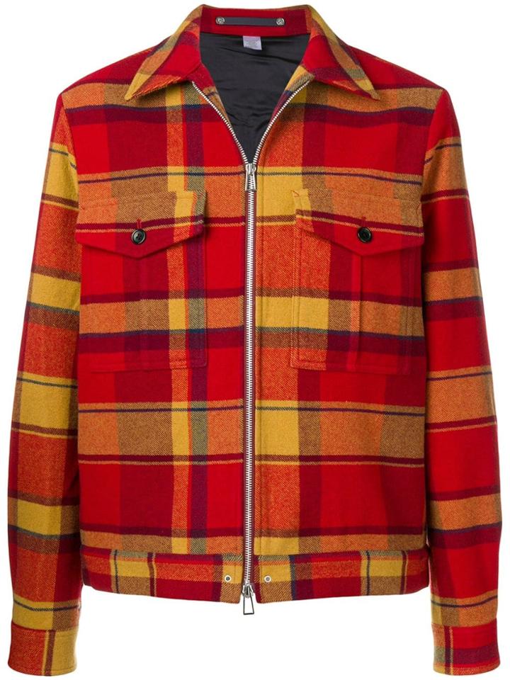 Ps By Paul Smith Check Jacket - Red