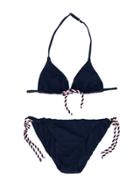 Mc2 Saint Barth Kids Teen Ope Detail Bikini - Blue