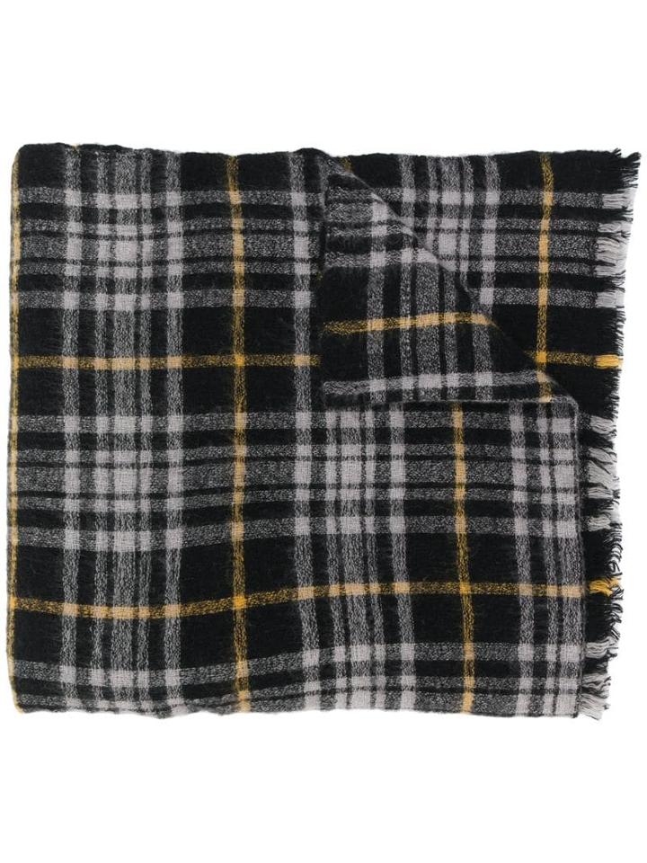 Isabel Marant Suzanne Checked Scarf - Black
