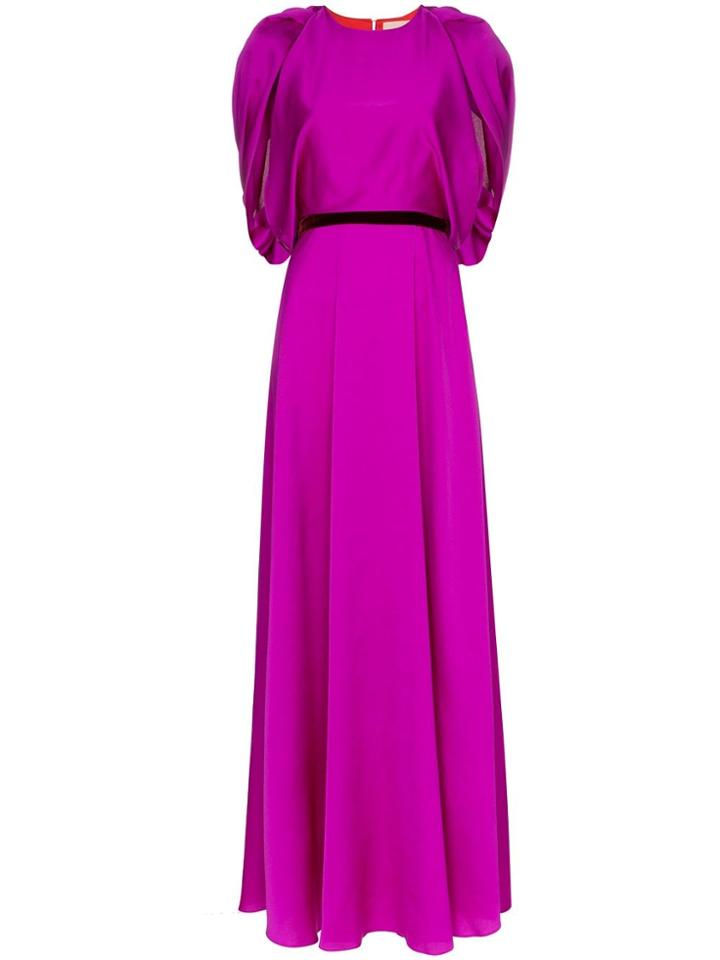 Roksanda Roks Gwn Cn Ss Vlvt Blt Maxi - Purple