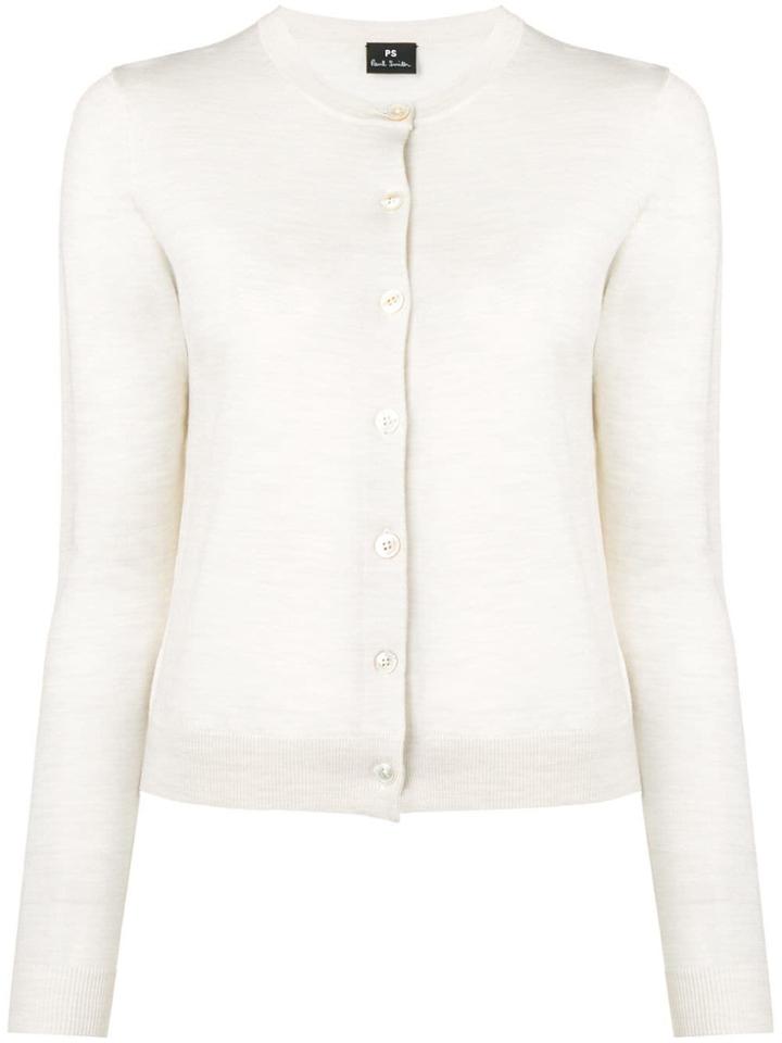 Ps By Paul Smith Crew Neck Cardigan - Neutrals