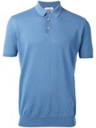 Boglioli Plain Polo Shirt, Men's, Size: Medium, Blue, Cotton