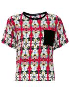 Reinaldo Lourenço Printed Cropped Top - Red