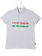 Moschino Kids Tricolour Logo Polo Shirt - Grey
