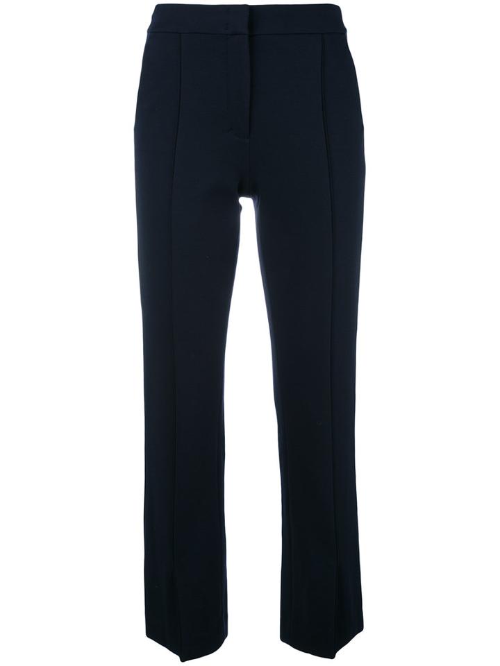 Dorothee Schumacher - Cropped Trousers - Women - Silk/polyamide/polyurethane/modal - 3, Blue, Silk/polyamide/polyurethane/modal
