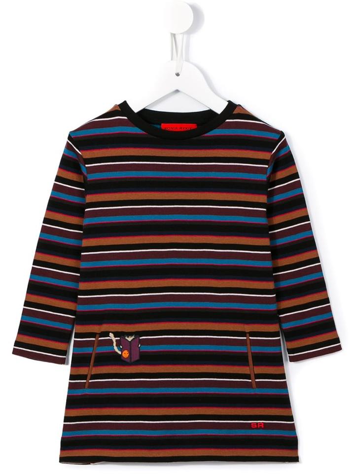 Rykiel Enfant Striped Dress, Girl's, Size: 8 Yrs, Black