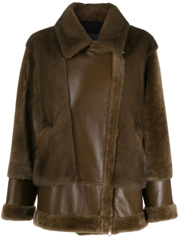 Blancha Panelled Oversized Jacket - Neutrals