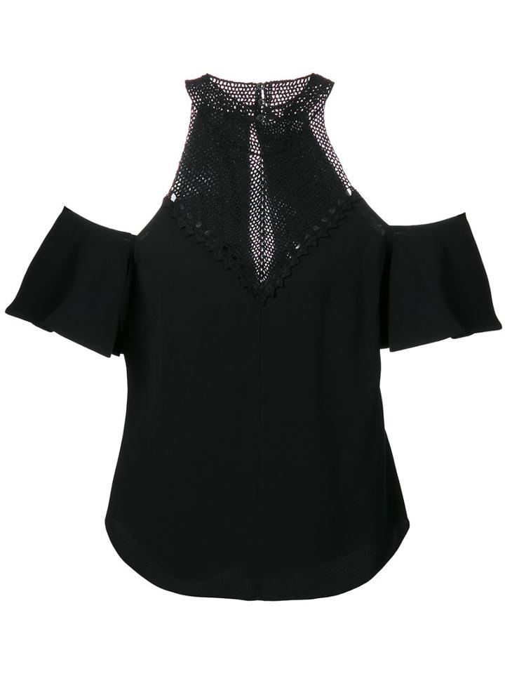 A.l.c. - Cold-shoulder Top - Women - Silk/acetate/rayon/viscose - 6, Black, Silk/acetate/rayon/viscose
