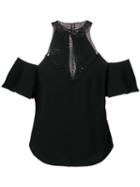 A.l.c. - Cold-shoulder Top - Women - Silk/acetate/rayon/viscose - 6, Black, Silk/acetate/rayon/viscose