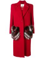 Fendi Patched Pocket Coat - Red