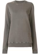 Rick Owens Drkshdw Ribbed Trim Sweatshirt - Brown