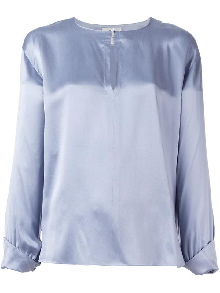 Forte Forte Satin Blouse, Women's, Size: 0, Blue, Silk