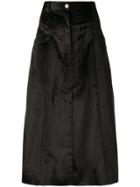 Nina Ricci A-line Midi Skirt - Black