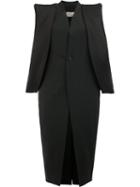 Rick Owens Oversized Armhole Coat, Women's, Size: 42, Black, Cotton/spandex/elastane/cupro/virgin Wool