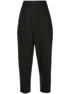 Ck Calvin Klein High Waist Cropped Suiting Trousers - Black