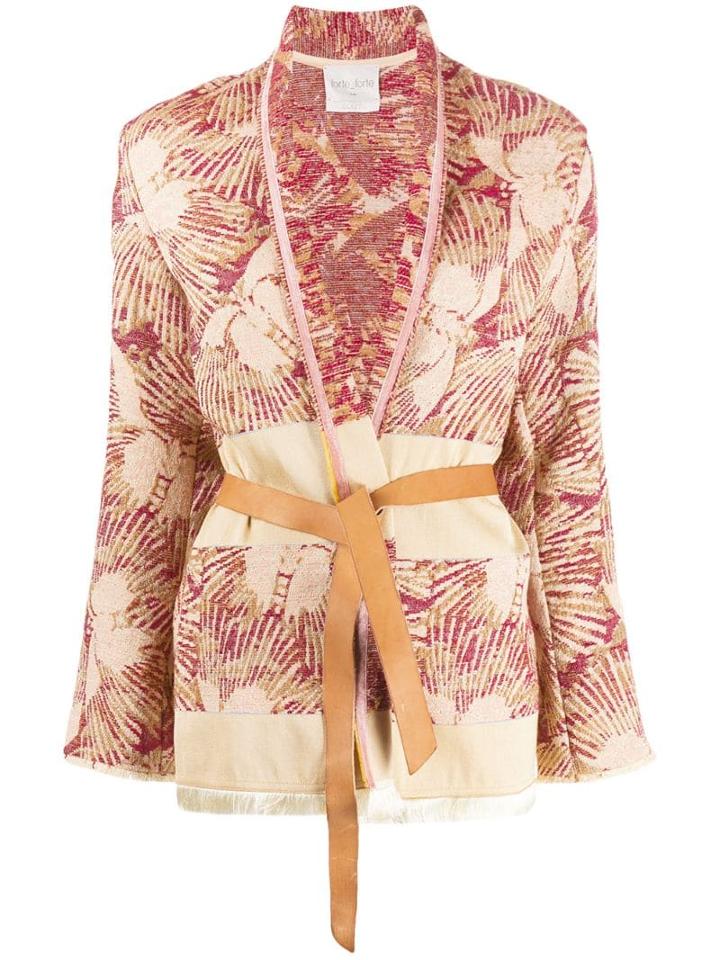 Forte Forte Les Papillons Jacquard Jacket - Neutrals