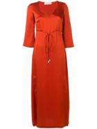 L'autre Chose Waist-tied Maxi Dress - Orange