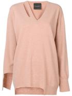 Erika Cavallini Cut-out Detail Jumper - Neutrals