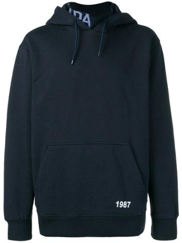 Napa Silver 1987 Print Hoodie - Blue