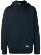 Napa Silver 1987 Print Hoodie - Blue