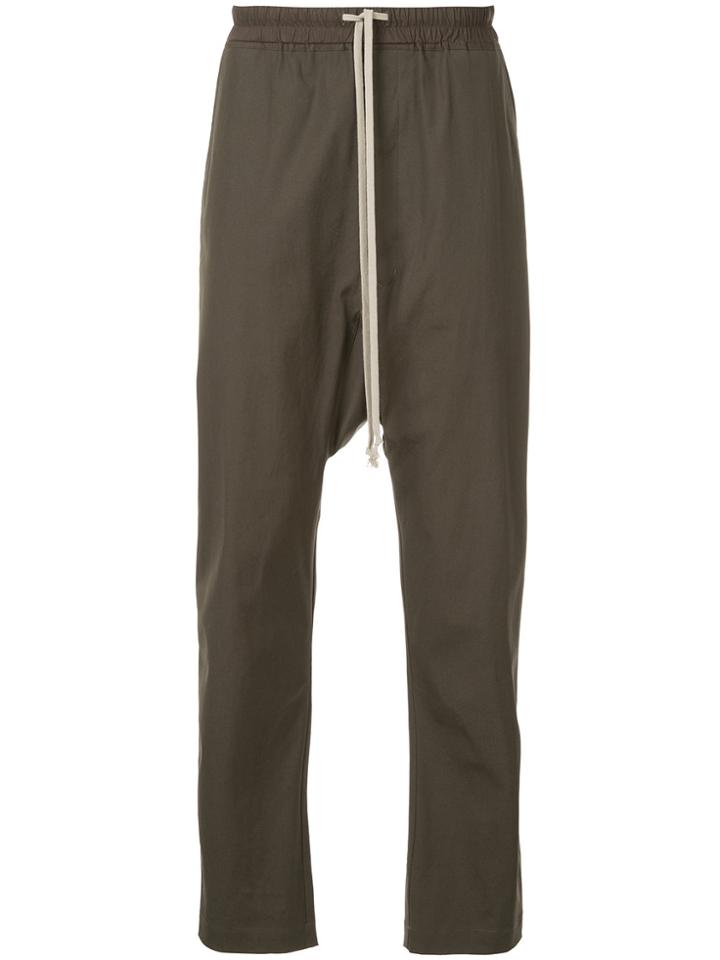 Rick Owens Drawstring Long Pants - Green